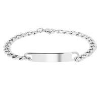 Armband ADELIA´S "Damen Armband - Panzerarmband aus Edelstahl 18 cm", silber, Armbänder, Damen, 18cm, Edelstahl, Armband, Perfekt als Geschenk zum Valentinstag (48103535-0) silber