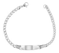 Armband ADELIA´S "Damen Armband - Panzerarmband aus Edelstahl 18 cm", silber, Armbänder, Damen, 18cm, Edelstahl, Armband, Zum Verschenken - passend für viele Anlässe (12679002-0) silber