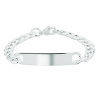 Armband ADELIA´S "Damen Armband - Panzerarmband aus Edelstahl 18 cm", silber, Armbänder, Damen, 18cm, Edelstahl, Armband, Ideal als Geschenk zum Weihnachten (73416604-0) silber