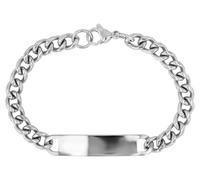 Armband ADELIA´S "Damen Armband - Panzerarmband aus Edelstahl 18 cm", silber, Armbänder, Damen, 18cm, Edelstahl, Armband, Geschenkidee: zeitlos und vielseitig (29267055-0) silber