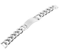 Armband ADELIA´S "Herren Armband - Panzerarmband aus Edelstahl 23 cm", silber, Armbänder, Herren, 23cm, Edelstahl, Armband, Ideal als Geschenk für besondere Anlässe (81727955-0) silber