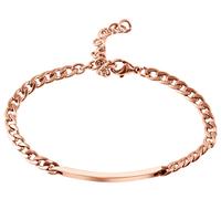 Armband ADELIA´S "Unisex Armband - Panzerarmband aus Edelstahl 16+5 cm", gold, Armbänder, Damen, 21cm, Edelstahl, Armband, Perfekt als Geschenk zum Valentinstag (83750106-0) gold