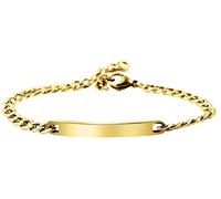 Armband ADELIA´S "Unisex Armband - Panzerarmband aus Edelstahl 16 cm", gold, Armbänder, Damen, 16cm, Edelstahl, Armband, Ein kleines Geschenk mit großer Wirkung (99614765-0) gold
