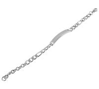 Armband ADELIA´S "Unisex Armband - Panzerarmband aus Edelstahl 16 cm", silber, Armbänder, Damen, 16cm, Edelstahl, Armband, Zum Verschenken - passend für viele Anlässe (88305931-0) silber