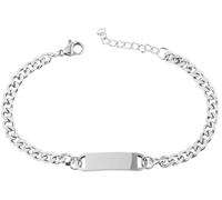 Armband ADELIA´S "Unisex Armband - Panzerarmband aus Edelstahl 17+3 cm", silber, Armbänder, Damen, 20cm, Edelstahl, Armband, Zum Verschenken - passend für viele Anlässe (20056804-0) silber