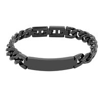 Armband ADELIA´S "Unisex Armband - Panzerarmband aus Edelstahl 21 cm", schwarz, Armbänder, Damen, 21cm, Edelstahl, Armband, Zum Verschenken - passend für viele Anlässe (71897238-0) schwarz