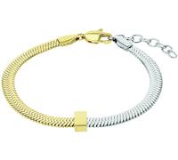 Amor Armband Damen, Gold, 4 mm, 1 mm, Edelstahl, IP Silber+Gold, Echtschmuck 2039980