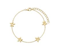 Armband AMOR "Blume-Motiv", gelbgoldfarben, Armbänder, Damen, 20cm, Silber 925 (Sterlingsilber), Armband (32431309-0) gelbgoldfarben