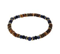 Armband AMOR, gelbgoldfarben, blau, schwarz, braun, blau, schwarz, braun, Armbänder, Damen, 21cm, Edelstahl, Armband, mit Lapislazuli, Tigerauge (51782066-0) gelbgoldfarben, blau, schwarz, braun, blau