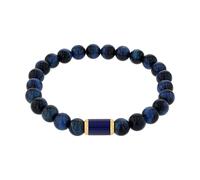 Armband AMOR, gelbgoldfarben, dunkelblau, dunkelblau, Armbänder, Herren, 19cm, Edelstahl, Armband, mit Tigerauge (57653428-0) gelbgoldfarben, dunkelblau, dunkelblau