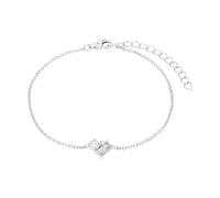 Armband AMOR "Schmuck Geschenk", silberfarben, kristallweiß, weiß, kristallweiß, Armbänder, Damen, 20cm, Silber 925 (Sterlingsilber), Armband, mit Zirkonia (synth.) - mit Muschelkernperle (71244064-0)
