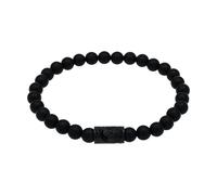 Amor Armband Unisex, Braun, 12 mm, Braun, 7 mm, Edelstahl, IP Schwarz, Echtschmuck 2040524
