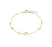 Amor Armband 925 Sterling Silber Damen Armschmuck, mit Zirkonia synth, 17+2 cm, Gold, Kommt in Schmuck Geschenk Box, 2036026