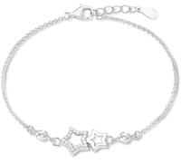 amor - Armband für Damen, 925 Sterling Silber, Zirkonia synth. | Stern Armbänder & Armreife Weiss