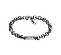 Armband ARMANI EXCHANGE "Schmuck Geschenk Edelstahl", gunfarben, Armbänder, Damen, 21,5cm, Edelstahl, Armband (86594067-0) gunfarben