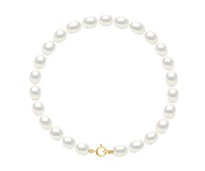 Armband aus echten Süßwasser-Zuchtperlen, Reiskorn 4-5 mm Einheitsgröße