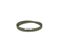 Armband BOSS "ARES SUMMER", khaki, edelstahlfarben, Armbänder, Herren, 19cm, Edelstahl Nylon, Edelstahl, Nylon, Armband, Emaille (48395322-0) khaki, edelstahlfarben