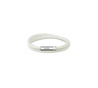Armband BOSS "ARES SUMMER", weiß, edelstahlfarben, schwarz, weiß, braun, Armbänder, Herren, 19cm, Edelstahl Nylon, Edelstahl, Nylon, Armband, Emaille (95751057-0) weiß, edelstahlfarben, schwarz, weiß,