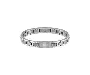 Armband BOSS "Schmuck Edelstahl Armschmuck Gliederkette METAL LINK", silber (edelstahlfarben), Armbänder, Herren, 21cm, Edelstahl, Armband (74137831-0) edelstahlfarben