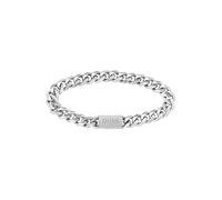 Armband BOSS "Schmuck Edelstahl Armschmuck Panzerkette CHAIN LINK" Gr. M, silber (edelstahlfarben), Armbänder, Herren, M, Edelstahl, Armband, mit Zirkonia (synth.) (10640802-M) edelstahlfarben