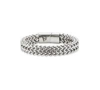 Armband BRUNO BANANI "Schmuck Geschenk Armkette Ankerkette 12 mm breit Silber" Gr. 23, silber (edelstahlfarben), Armbänder, Herren, 23, Edelstahl, Armband (74946030-23) edelstahlfarben