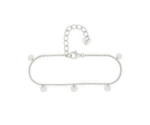Armband CAÏ "925 Silber rhodiniert Anhänger Plättchen", weiß, Armbänder, Damen, 15+4cm, Silber 925 (Sterlingsilber), glänzend, Armband (50916117-0) weiß