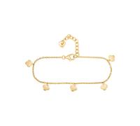 Armband CAÏ "925 Sterling Silber gelb vergoldet Anhänger Clover Kleeblatt", gelb, Armbänder, Damen, 15+3cm, Silber 925 (Sterlingsilber), glänzend, Armband (59552436-0) gelb