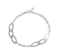 Armband CELESTA "925 Silber rhodiniert strukturiert", silber (silbergrau), Armbänder, Damen, 20cm, Silber 925 (Sterlingsilber), glitzernd, Armband (59938104-0) silbergrau
