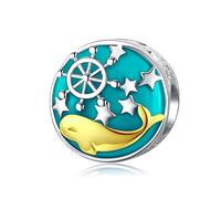 Armband Charm Bead Whale DIY Charm 925 Sterling Silber passt Pandora Armband Halskette, European Charms Bracelet