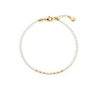 Armband CIAO BY LEONARDO "Doro", gold (gelbgoldfarben, weiß), Armbänder, Damen, 19,5cm, Edelstahl Perlen, Edelstahl, Perlen, Armband, mit Perle (imitiert) (87338023-0) gelbgoldfarben, weiß