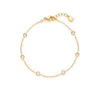 Armband CIAO BY LEONARDO "Mini CIAO", gold (gelbgoldfarben, kristallweiß, kristallweiß), Armbänder, Damen, 18,5cm, Edelstahl, Armband, mit Kristallglas (99139812-0)