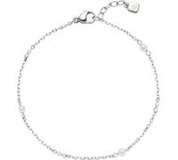 JEWELS BY LEONARDO Armband Ciao Navina, Arm-Schmuck aus silberfarbenem Edelstahl, filigrane, weiße Imitationsperlen, 18-21 cm Länge, Schmuck Damen, 024453