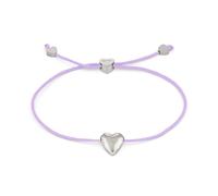 Armband COPENHAGEN STUDIOS "Schmuck Geschenk Edelstahl Armkette Balloon Hearts", lila (edelstahlfarben, lila), Armbänder, Damen, 24cm, Edelstahl Nylon, Edelstahl, Nylon, Armband (70653231-0) edelstahl
