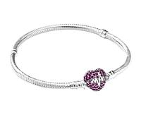 Armband Damen 925 Sterling Silber, Armbänder Moments Schlangen-Gliederarmband Armkette für Pandora Charm Anhänger, Valentinstag Muttertag Geburtstags Geschenk für Frauen Freundin Mama(6.7 in/17CM)