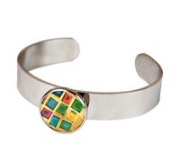 Armband DEMARIE "Edelstahl mit Silber-/Goldeinlage", bunt (mehrfarbig), Armbänder, Damen, 18cm, Edelstahl, glänzend, Armband (16104638-0)