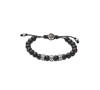 Armband DIESEL "Schmuck Edelstahl Armschmuck Beadarmband", schwarz (edelstahlfarben, schwarz), Armbänder, Damen, 25cm, Edelstahl, Armband, mit Achat (28941660-0) edelstahlfarben, schwarz