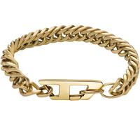 Armband DIESEL "Schmuck Geschenk Edelstahl Armschmuck Armkette CHAIN", gold (gelbgoldfarben), Armbänder, Damen, 18,7cm, Edelstahl, Armband (76356668-0) gelbgoldfarben