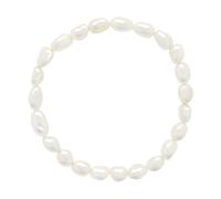 Armband Echte Süßwasser-Zuchtperlen barock 6-7 mm - 925er Silber - 18 cm