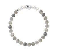 Armband Echte Süßwasser-Zuchtperlen rund 6-7 mm - 925er Silber - 18 cm