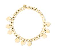 Armband ECHTZEIT "Schmuck Geschenk Edelstahl Armkette Endless Love Herzen", gold (gelbgoldfarben), Armbänder, Damen, 23cm, Edelstahl, Armband (77732340-0) gelbgoldfarben