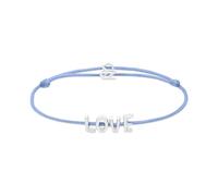 Armband ECHTZEIT "Schmuck Geschenk Edelstahl-Nylon-Armband Love Letters", edelstahlfarben, hellblau, Armbänder, Damen, 21cm, Edelstahl Nylon, Edelstahl, Nylon, Armband (71817003-0) edelstahlfarben, he
