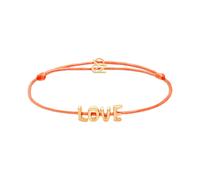 Armband ECHTZEIT "Schmuck Geschenk Edelstahl-Nylon-Armband Love Letters", gelbgoldfarben, orange, Armbänder, Damen, 21cm, Edelstahl Nylon, Edelstahl, Nylon, Armband (62724058-0) gelbgoldfarben, orange