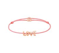 Armband ECHTZEIT "Schmuck Geschenk Edelstahl-Nylon-Armband Love Letters", roségoldfarben, rosa, Armbänder, Damen, 21cm, Edelstahl Nylon, Edelstahl, Nylon, Armband (65288132-0) roségoldfarben, rosa