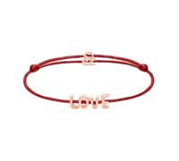 Armband ECHTZEIT "Schmuck Geschenk Edelstahl-Nylon-Armband Love Letters", roségoldfarben, rot, Armbänder, Damen, 21cm, Edelstahl Nylon, Edelstahl, Nylon, Armband (78528105-0) roségoldfarben, rot
