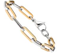 Armband Edelstahl bicolor beschichtet 21 cm