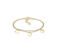 Elli Armband »2-reihig mit Plättchen 925 Silber«, goldfarben