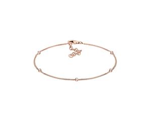 Armband ELLI "Basic Kristalle ROSÉGOLD", rosegold, Armbänder, Damen, 19cm,mit Steinen, Silber 925 (Sterlingsilber), Armband (22905145-0) rosegold