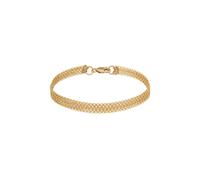 Armband ELLI "Breit Glieder Basic Silber 925" Armbänder Gr. 19 cm, Silber 925 (Sterlingsilber), goldfarben (gold) Damen Armbänder (97630141-19)