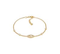 Armband ELLI "Evil Eye Symbol Zirkonia Talisman 925 Silber" Gr. 16, gold, Armbänder, Damen, 16cm,mit Steinen, Silber 925 (Sterlingsilber), Armband (53271018-16) gold