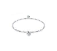 Armband ELLI "Herz Symbol Kristalle 925 Silber", weiß, Armbänder, Damen, 19cm,mit Steinen, Silber 925 (Sterlingsilber), Armband (606781-0)